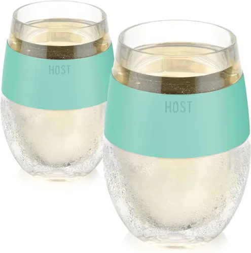 Vista 16 de Host Set de Tazas para Vino Congelables de 2 - Tazas de Plástico de Doble Pared Aisladas para Enfriar Vino con Gel Congelable, Vasos de Vino