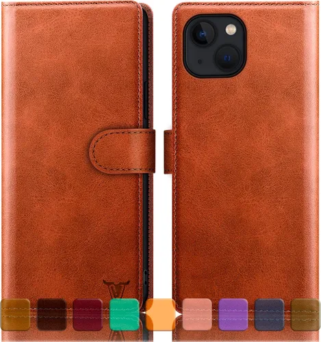 Vista 9 de DJBull Funda tipo cartera desmontable 2 en 1 para iPhone 14 Plus de 6.7 pulgadas con tarjetero de crédito con bloqueo RFID, funda protectora de piel