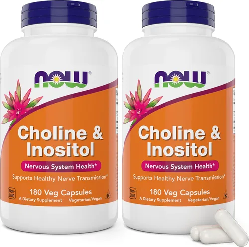 Vista 8 de Now Choline & Inositol, 180 Cápsulas Vegetarianas