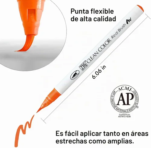 Vista 3 de Kuretake Clean pincel de color real para acuarela pincel de plumas (juego de 48 colores)