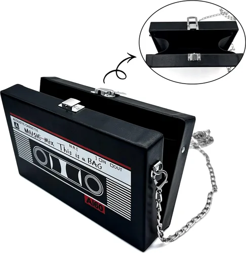 Vista 4 de JeVenis Bolsos de hip hop de los años 90, bolsos de cadena vintage, traje de los años 90 para mujeres, accesorios de los años 90 para mujer