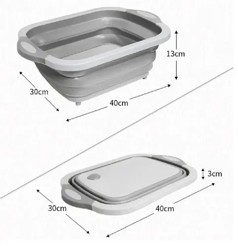 Vista 3 de Tabla De Cocina Para Picar Cortar Plegable Multifuncional