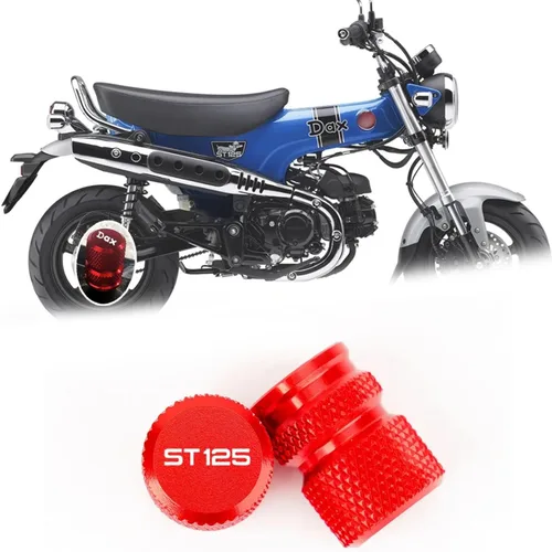 Vista 19 de Suitable for DAX125 ST125 dax125 st125 2026 2025 Motorcycle Modification Wheel and tire Valve caps (Black,ST125)