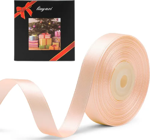 Vista 54 de Cinta de satén verde manzana de doble cara de color sólido de 1/2 pulgada x 25 yardas, cintas perfectas para manualidades, decoración de bodas