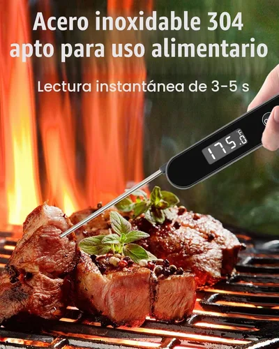 Vista 5 de Termómetro digital de carne, termómetro de alimentos de lectura