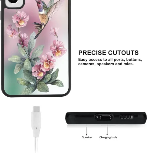 Vista 4 de OOK Funda compatible con Samsung Galaxy S23, protector de pantalla integrado, antideslizante, a prueba de golpes, para Samsung Galaxy S23 5G, flor