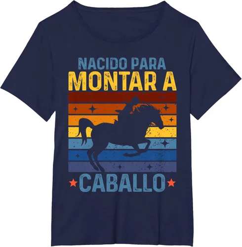 Vista 20 de Horse Rider Equestrian Riding Nacido Camiseta Para Montar A Caballo Negro