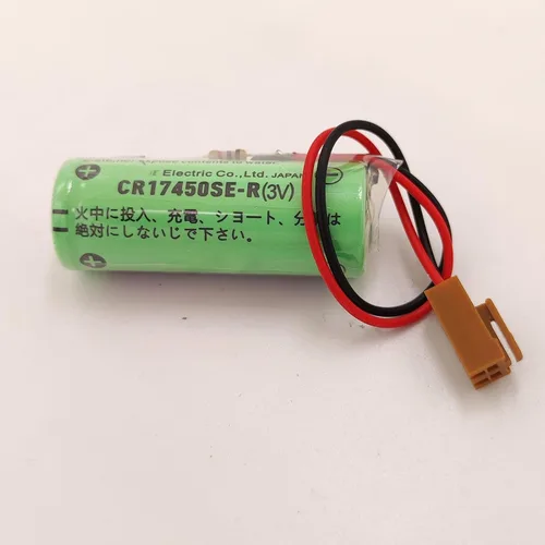 Vista 3 de Paquete de 5 baterías PLC CR17450SE-R (3V) con resistencia y enchufe para batería PLC SANYO CR17450SE-R (3V) FANUC A98L-0031-0012 (paquete de 5)