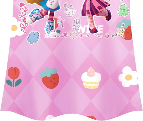 Vista 6 de Vestido casual para niños pequeños, disfraz de dibujos animados de Alicia, manga con volantes, ropa de juego para niñas, de 3 a 7 años