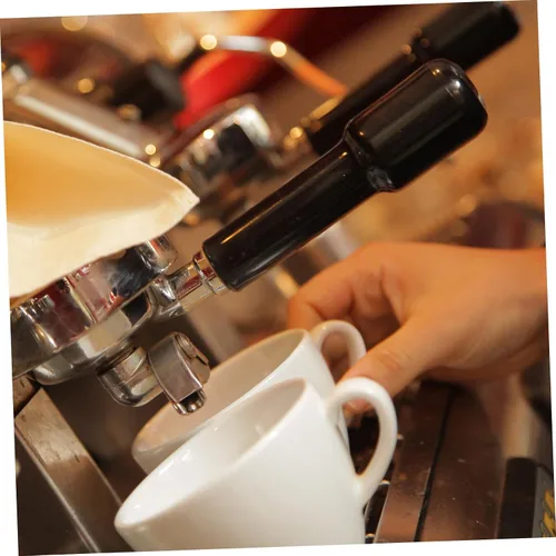 Vista 3 de Cafetera con mango para cafetera, kit de café automático, cafetera pequeña, filtro de taza, cafetera, cafetera, tetera, filtros de café, metal, negro
