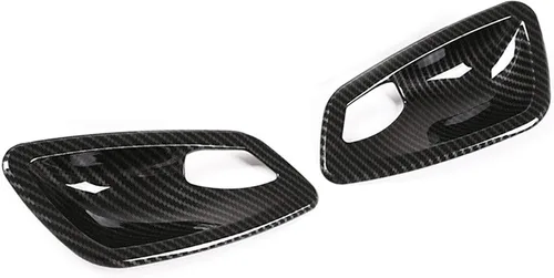 Vista 3 de x xotic tech Cubierta interior para manija de puerta, patrón de fibra de carbono, compatible con BMW E92 E93 335i M3 Coupe Convertible 2007-2013, 2