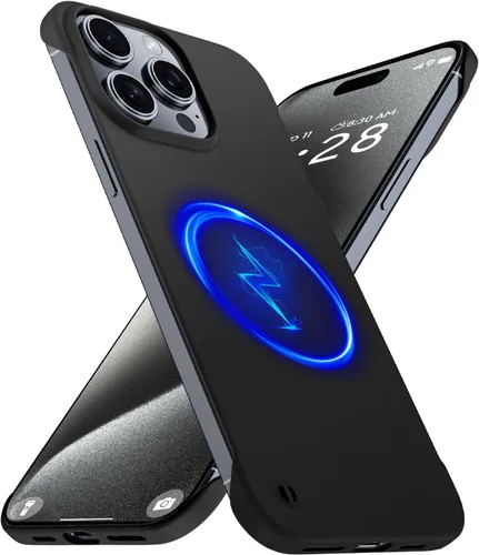 Vista 35 de GRECAZO Funda magnética delgada para iPhone 15 Plus de 6.7 pulgadas (2023), ultrafina, ligera, duradera, sin marco, mate, rígida, MagSafe con anillo