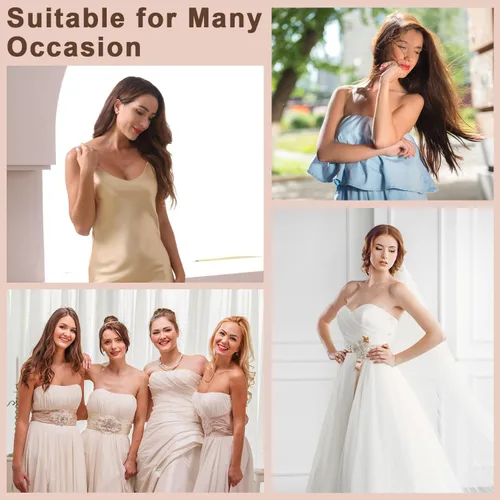 Vista 6 de Awant Strapless Sticky Bra Invisible Sticky Boobs Silicone Adhesive Bra Backless Pushup Lift Bra Beige