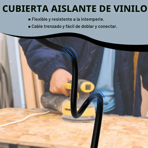 Vista 3 de EP 12 FT 16/3 SJTW - Cable de extensión para interiores, 1 a 3, divisor de Negro