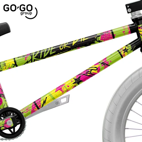 Vista 4 de GO-GO.Group - Adhesivos de vinilo para bicicleta BMX, calcomanía de protección para marco (paseo o muere)