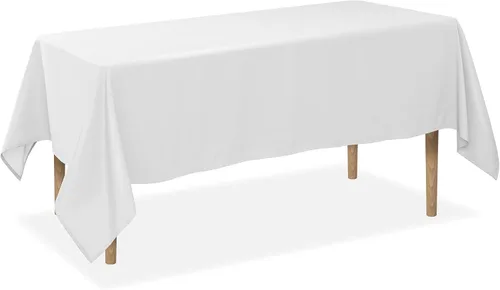 Vista 23 de Lann's Linens - Mantel rectangular de tela de poliéster de primera calidad para bodas, banquetes y restaurantes Rojo