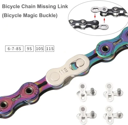 Vista 2 de 8 pares reutilizables de eslabones perdidos para bicicleta + alicates de cadena de bicicleta para 6/7/8/9/10/11 velocidades