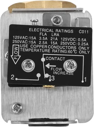 Vista 5 de Oumefar Interruptor de control de paleta de flujo de agua líquida, 1 unidad 5.2-23L/minuto válvula eléctrica estable de agua interruptor de flujo