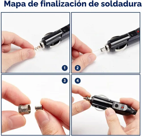 Vista 4 de Paquete de 4 encendedores de cigarrillos de 12 V, enchufe macho de 15 amperios, enchufe auxiliar de 24 V, enchufe de encendedor de cigarrillos
