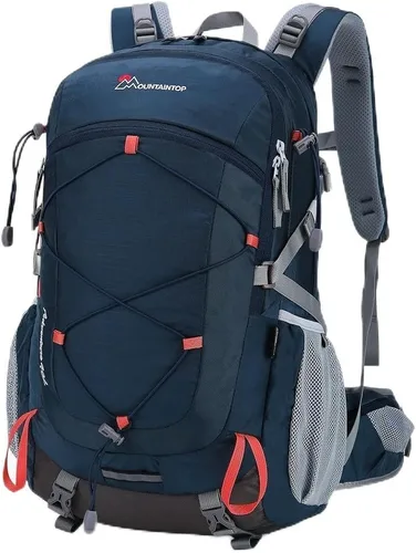 Vista 17 de Mochila de senderismo MOUNTAINTOP de 40 L, mochila ligera para exteriores Verde militar