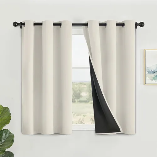 Vista 161 de SimpleHome - Cortinas opacas 100% para recámara, cortinas de ventana con ojales beige, con aislamiento térmico, cortinas de oscurecimiento