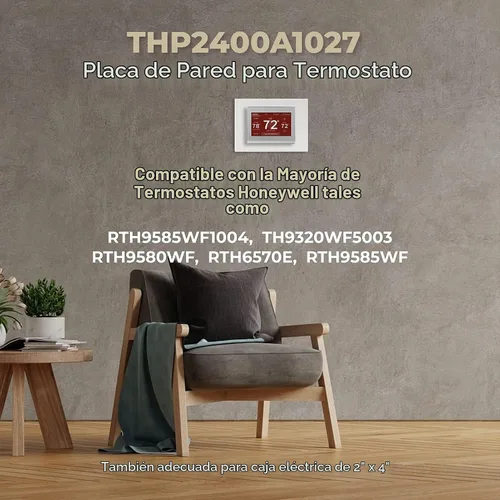 Vista 3 de ANTOBLE THP2400A1027W - Placa trasera de placa de pared para termostato, color blanco, compatible con termostato Honeywell 1 Paquete