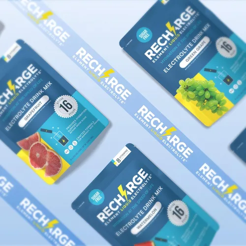 Vista 8 de Recharge Element Liquid Electrolyte® Hydration Boost Formula-Vanilla Chai Paquetes de Polvo de Electrolitos Mezcla de bebida sin azúcar, apta