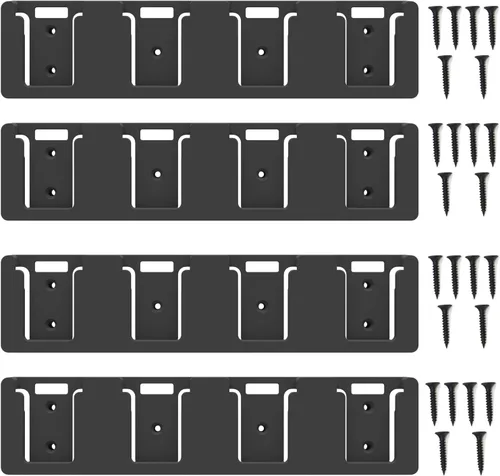 Vista 6 de Soporte de batería compatible con soporte de batería DeWalt 20V, montaje de 4 ranuras a granel, herramienta de garaje, herramientas para Dewalt 20v