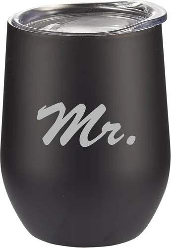 Vista 2 de Visol Vino Mr. and Mrs. Wine - Taza de café con aislamiento de doble pared