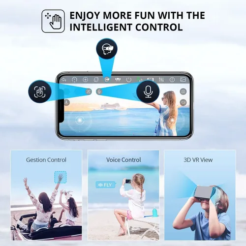 Vista 6 de DRONEEYE 4DV13 Drone with 1080P HD FPV Camera for Kids Adults,Remote Control Helicopter Quadcopter for Beginners boy Toys Gift,Waypoint