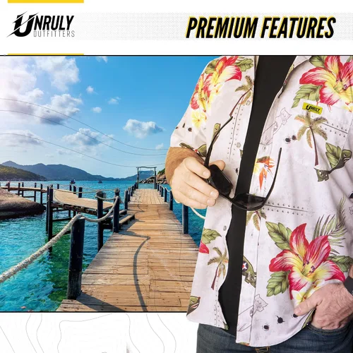 Vista 5 de Camisa hawaiana para hombre, camisas grises con botones para hombre, camisas divertidas de flores y armas para hombre
