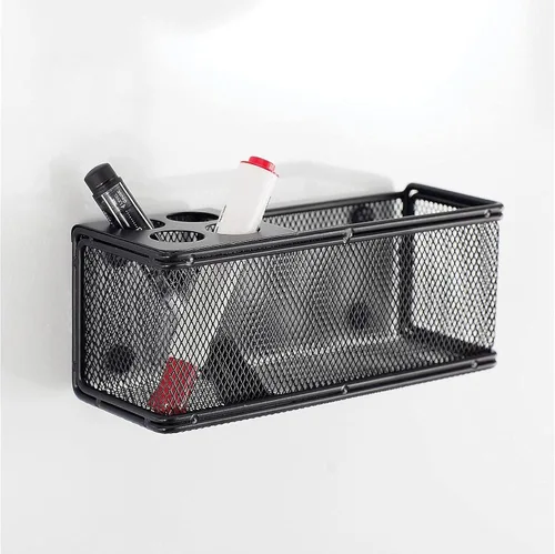 Vista 4 de Safco Onyx - Cesta organizadora de marcadores de malla – Malla de acero con acabado de recubrimiento en polvo duradero – 8 pulgadas de ancho x 3.25
