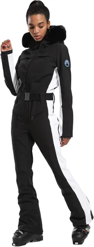 Vista 112 de GSOU SNOW Traje de esquí para mujer, traje de nieve de una pieza, para snowboard, delgado, aislante, impermeable, resistente al viento