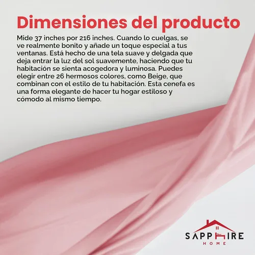 Vista 7 de Sapphire Home Cortinas de cenefa para ventana, cenefas transparentes extralargas para ventanas, cortinas de gasa para sala de estar, cocina y Dorado