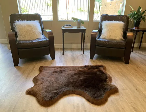 Vista 83 de LAMBZY Alfombra de pelo de oveja sintética, hipoalergénica, súper suave, sedosa para sala de estar, habitación de los niños, sofá