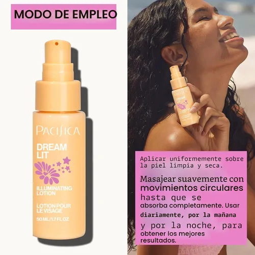 Vista 9 de Pacifica Dreamlit Loción Facial Iluminadora – Hidratante Brillante con Vitamina C y Niacinamida para un Rostro Radiante - Acabado Natural y Luminoso