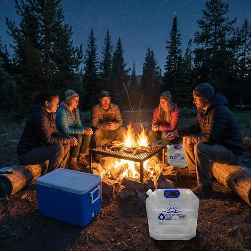 Vista 6 de WaterStorageCube Contenedor de Agua Plegable Premium, Bolsa Libre de BPA de Plástico Transparente Grado Alimenticio para Camping, Senderismo