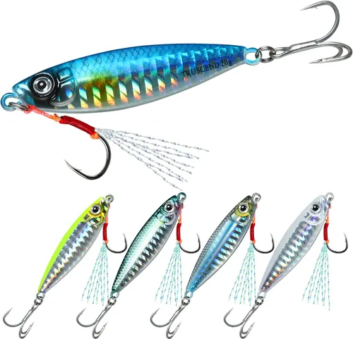 Vista 16 de TRUSCEND Vibespinner Easy Catch Fishing Lures with BKK Hooks, Dual-Blade Spinner Baits with Double Water Disturbance and Reflective for More Bites