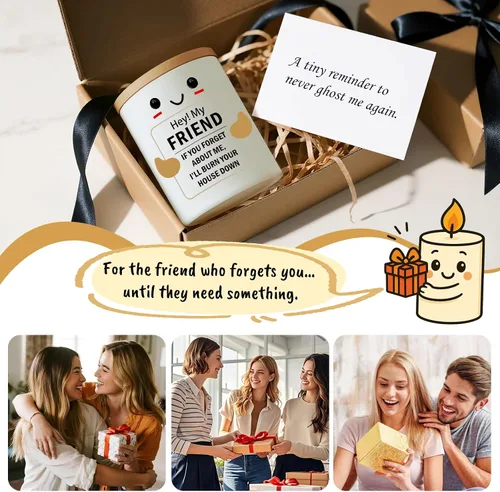 Vista 6 de Velas de regalo para mejores amigas para mujeres, regalo de cumpleaños genial para sus mejores amigas, mejores amigas, compañeros de trabajo