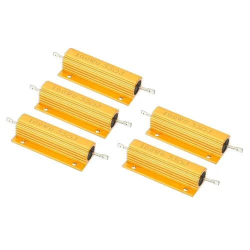 Vista 31 de PATIKIL Resistencia de carcasa de aluminio de 100 W 0.01 ohmios, paquete de 5 resistencias de carcasa de aluminio con carcasa de alambre enrollado