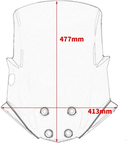 Vista 8 de GLoyer Motorcycle Windshield 2018 2019 X 300 Motorcycle Windscreen Flyscreen Windshield Wind Deflector Parts Compatible with Kawasaki VersysX300