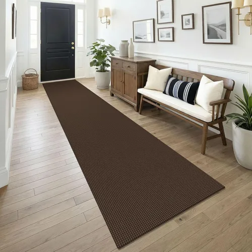 Vista 92 de KOZYFLY - Tapete para puerta de interior, lavable, pequeña, antideslizante, con respaldo de goma, felpudo de algodón para el hogar, color negro