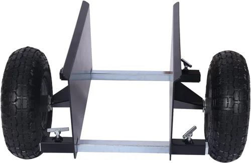 Vista 8 de Plataforma de panel resistente, muñecas de puerta ajustables con ruedas, 2 ruedas neumáticas de 10 pulgadas, rodamiento de carga de 600 libras