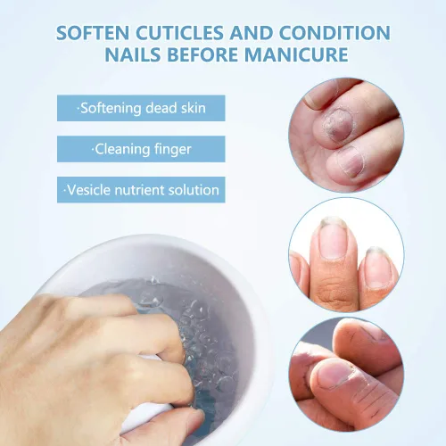 Vista 2 de Cuenco eléctrico de remojo de uñas de burbujas, cuenco de mano de manicura, masaje de spa de chorro de agua, máquina de manicura relajante