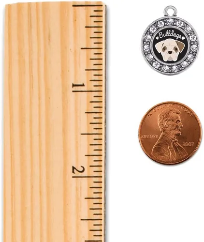 Vista 3 de Inspired Silver - Pendientes colgantes de gancho francés con dije de círculo de plata con joyas de circonita cúbica