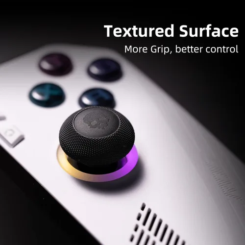 Vista 3 de Skull & Co. Convex Thumb Grips Set Skin, CQC Joystick Cap Analog Stick Cap for Steam DeckOLED and ROG Ally - Black, 2 Pairs (4pcs)