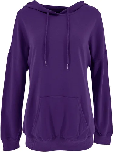 Vista 47 de Yuccalley Sudaderas con capucha y bolsillo de manga larga para mujer