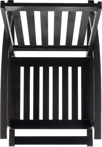 Vista 6 de SAFAVIEH Outdoor Collection Clayton - Mecedora de madera de acacia negra Negro
