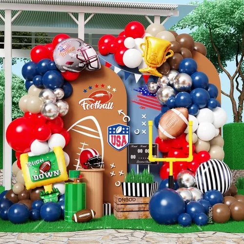 Vista 10 de Fall Football Party Balloon Arch Kit,137Pcs Autumn Burnt Orange Ruby Red Fall Season