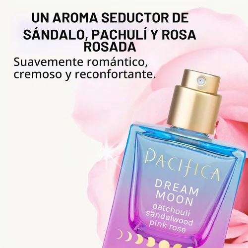 Vista 2 de Pacifica Dream Moon Perfume en Spray para Mujeres 1 fl oz – Fragancia Floral Amaderada de Larga Duración para Ella - Rosa, Pachulí, Sándalo